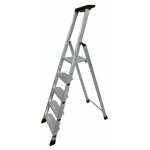 Artub - escabeau aluminium - 5 marches xl (11 cm) - 3m00 pro