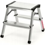 Escabeau en aluminium avec marches antid�rapantes et conception pliable pour un stockage et un transport ...
