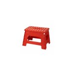 Escabeau marchepied pliable plastique rouge - hauteur 22cm