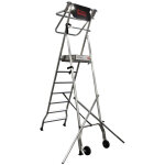 L'echelle europeenne - plateforme roulante pliable escabeau pir 6 marches 3, 44 m geeko. bat
