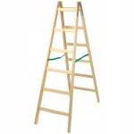 Escabeau pliable en bois, �chelle � structure robuste et s�curis�e, con�ue pour un acc�s facile et confortable ...