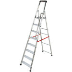 Hailo ? escabeau professionnel pliable aluminium 8 marches larges ? hauteur d'acc�s 3, 64 m ? charge ...