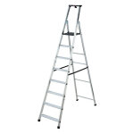 Hailo - escabeau professionnel s�curis� 8 marches alu plateforme pehd