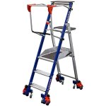 Escabeau de rayonnage inox 3 marches - hauteur de travail max. 2. 69m - 614933