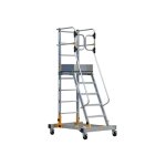 Matis�re - escabeau roulant 4 marches - hauteur max. de travail 3. 00m - portillon saloon - rd0012 - ...