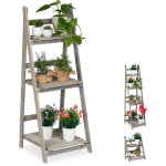 Relaxdays - escalier � fleurs, �tag�re bois, escalier plantes �chelle pliante int�rieur, hxlxp: 108 x ...