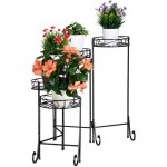 Relaxdays - escalier fleurs mtal 5 niveaux, support pot de fleurs, tagre pour plantes rond dcoration ...