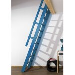 Matisre - escalier de meunier: 55cm de large - hauteur  franchir 3m - couleur : bleu clair (ral 5012) ...