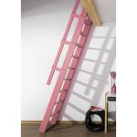 Escalier de meunier: 55cm de large - hauteur  franchir 3m - couleur : rose clair (ral 3015) - msp / ...