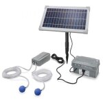 Esotec - oxygnateur de bassin solaire avec batterie duo pro plus 200l - 8w