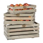 Esschert design - caisses  fruits en pin (lot de 3)