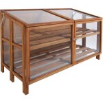 Esschert design - mini serre de jardin en bois dur 118, 5 cm