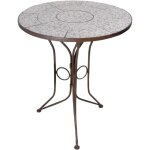 Esschert design - table en cramique et fer forg