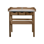 Table � rempoter bois et zinc 3 tiroirs