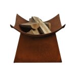 Esschert design - vasque rouille carr� brasero