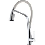 Essebagno - mitigeur évier à douchette angel chrome avec flexible blanc Essebagno - mitigeur évier à douchette angel chrome avec flexible blanc