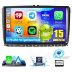 Essgoo - android 15 carplay autoradio navi pour vw golf 5 6 tiguan touran eos - 2 + 64g cam