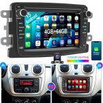 Essgoo - android 15 pour renault dacia duster dokker sandero lodgy logan carplay gps - 2 + 32g dab
