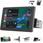 Essgoo - autoradio 1 din 9 pouces sans fil apple carplay android auto usb aux tf bluetooth 9' + 12cam ...