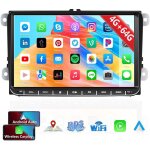 Essgoo - autoradio android 14 avec lecteur gps pour vw golf mk5 mk6 9 pouces apple carplay - 4 + 64g
