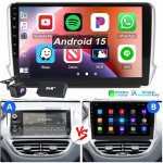 Essgoo - autoradio android 15 pour peugeot 208 / 2008 2012 - 2018 gps rds wifi carplay 2 + 64g dab cam ...