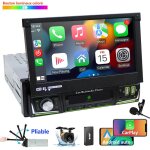 Essgoo - autoradio st�r�o 7' simple din carplay gps wifi �cran rabattable - 2 + 64g dab + cam mic