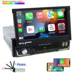 Essgoo - autoradio st�r�o 7' simple din carplay gps wifi �cran rabattable - 4 + 64g