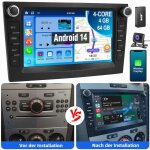 Essgoo - pour opel corsa c d zafira b astra g h combo vivara vivaro android14 carplay autoradio gps rds ...
