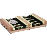 Markenartikel - essuie - pieds pour chaussures et bottes en bois avec brosses 35x26x5, 5 cm