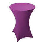 Nappe de table haute de bar fête extensible en polyester ø 60 70 80 cm 60 cm ø / lila Nappe de table haute de bar fête extensible en polyester ø 60 70 80 cm 60 cm ø / lila