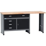 �tabli k�pper mod�le 12039, largeur 170 cm, 1 porte, 4 tiroirs, capacit� de charge 300 kg, plan de travail ...