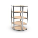 �tag�re d'angle en m�tal 5 niveaux ? charge lourde 750 kg ? dimensions 180 x 90 x 45 cm ? structure en ...