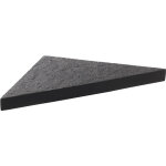 U - tile - etagre d'angle en pierre naturelle - 24 x 24 cm x 2, 4 cm d'paisseur - roche de mer