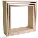 Etag�res - artemio - 3 pcs - bois naturel - marron - petit meuble compl�ment