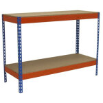 Etag�re basse banc de travail simonwork basic 2 901845 - 2 antracite / bois - 900x1800x450 400kg - simonrack ...