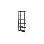 Biblioth�que madison en m�tal - 5 �tag�res - l 60 x l 30 x h 180 cm - noir - livraison gratuite
