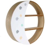 Etagere bois ronde demi lune
