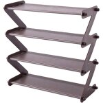 �tag�re � chaussures � 4 niveaux en forme de z rangement de chaussures en tissu non tiss� pour bottes ...