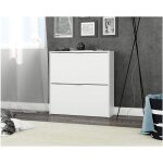 Abitare ? meuble � chaussures blanc 75x22x76 cm ? �tag�re � chaussures moderne ? panneau agglom�r� m�lamin� ...