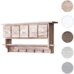 tagre de cuisine hwc - c49, tagre de mnage, vintage avec 5 tiroirs, 32x65x13cm - nature