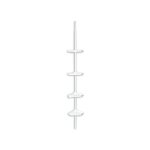 Etagre de douche d'angle auto - porte 135 - 260cm blanc telescopique - sans perage - 4 tablettes msv ...