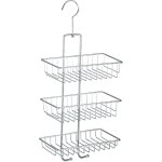 Etagre de douche filaire  suspendre nivala wenko serviteur de douche 3 paniers, 2 crochets, sans perage, ...