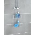 Etagre de douche  suspendre au thermostat milo wenko accessoires sdb, 2 paniers de douche profonds ...