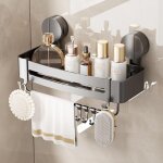 �tag�re de douche � ventouse puissante 32 cm etagere ventouse salle de bain, porte - shampoing amovible ...