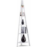 Costway - etagre echelle pour rangement en bois bibliothque de coin  5 etages support porte - plantes ...
