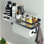 �tag�re � �pices murale sans perage, etagere rangement, �tag�re � �pices suspendue avec porte - rouleau ...