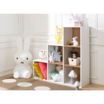 Etag�re escalier 6 cases blanc et merisier clair multicases