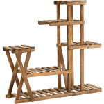 �tag�re � fleurs en bois supports de pots porte plante bois 6 tablettes - dim. 98l x 28l x 95h cm - bois ...