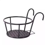 �tag�re � fleurs suspendue en fer forg� pour balcon, support pour pots de fleurs � fixer sur la rambarde, ...