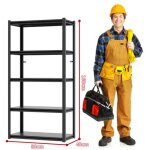 tagre mtallique  5 niveaux, capacit de charge 650 kg, structure robuste en acier, hauteur rglable ...